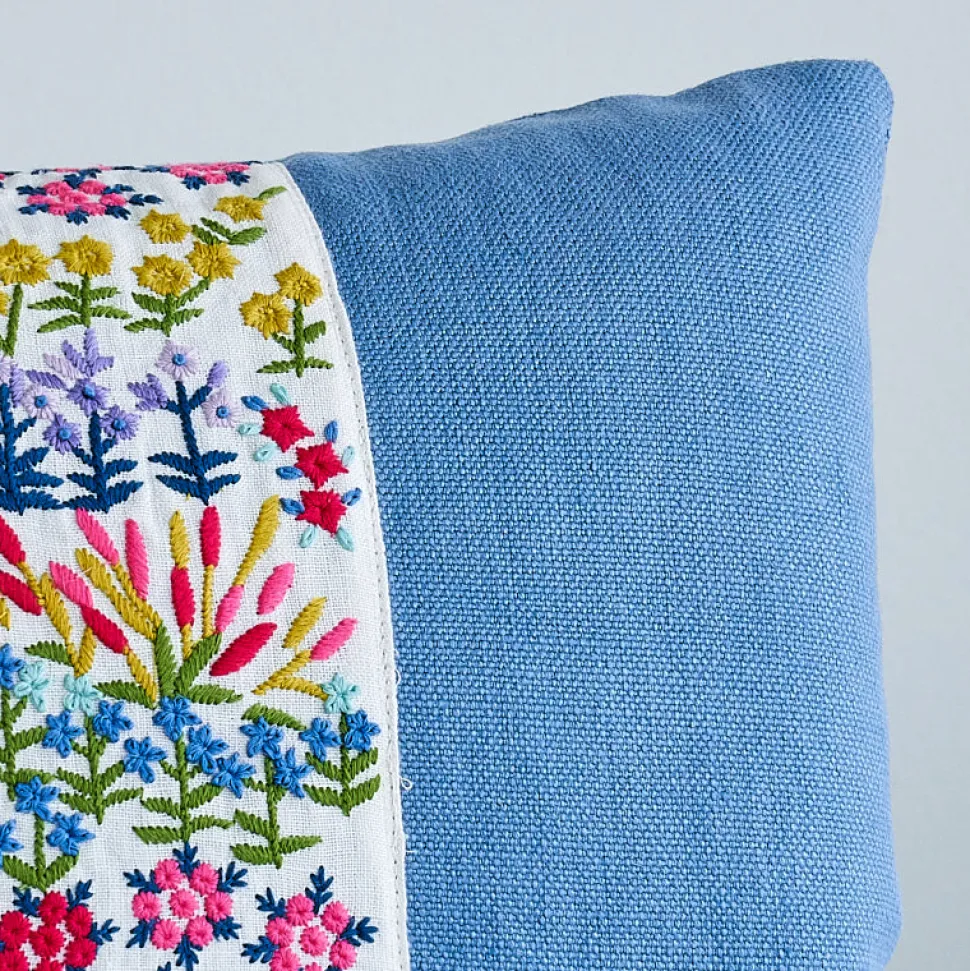 Lula Embroidered 12" Pillow in Ivory