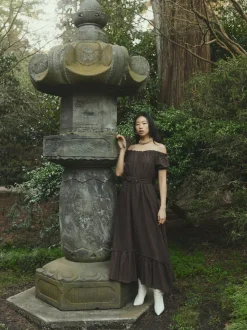 Luna Dress in Chocolate Martini