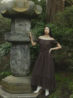 Luna Dress in Chocolate Martini