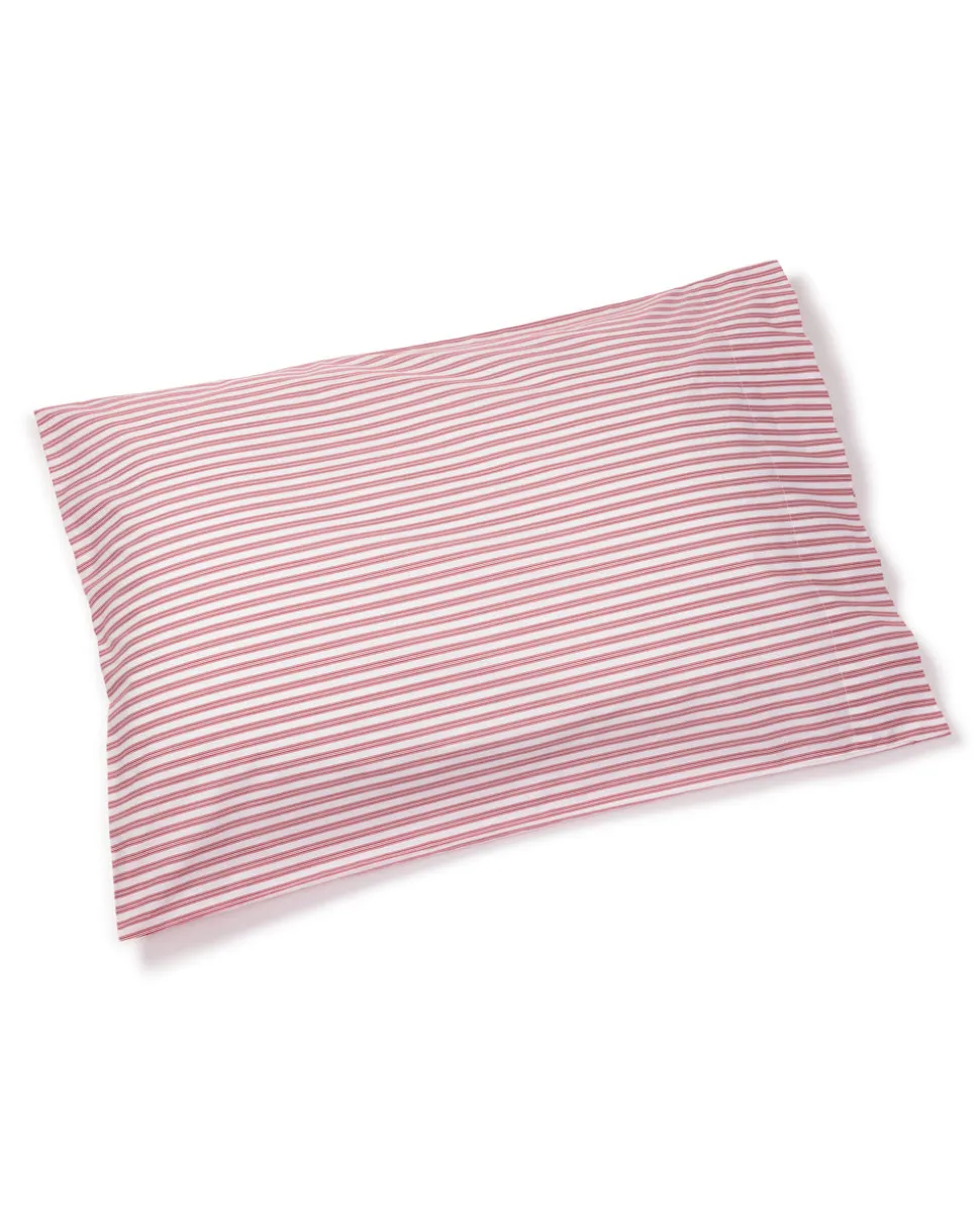 Luxe Premium Cotton Antique Red Ticking Bed Sheets