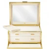 Luxe Shagreen Jewelry Box in Cream