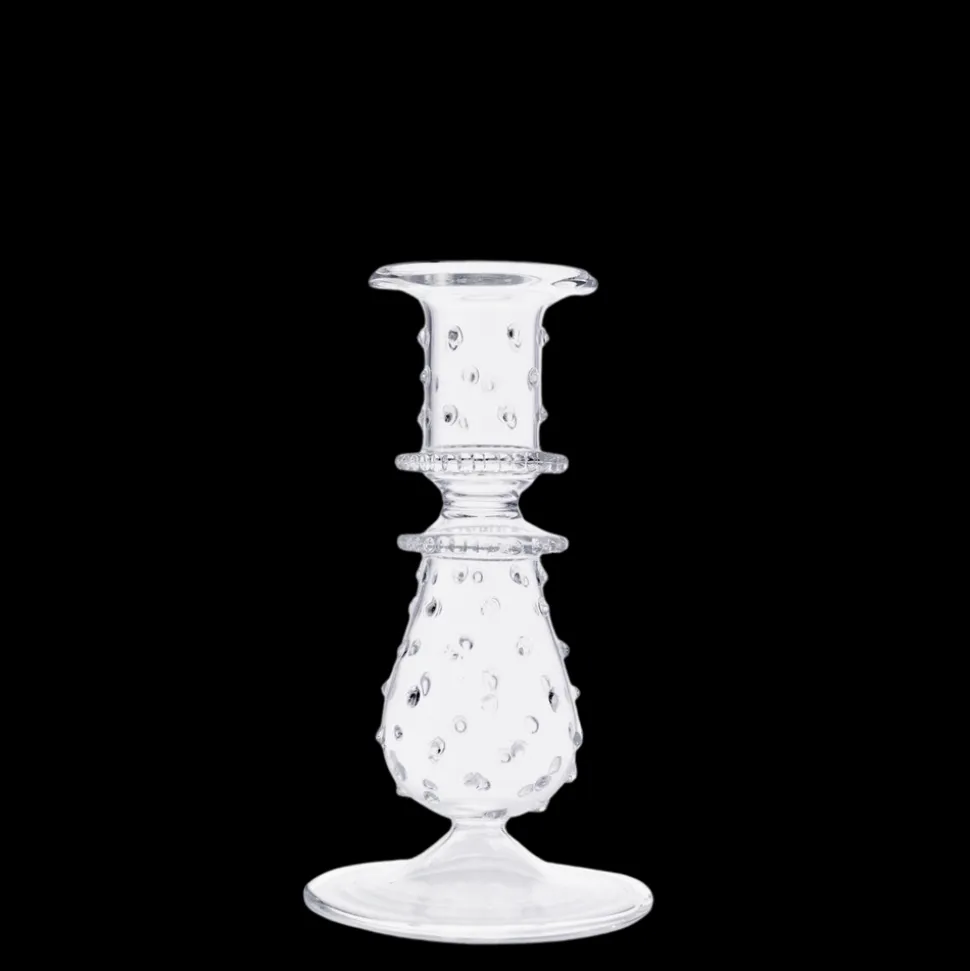 Luxor Glass Candlestick in Clear