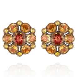 Luzia Duquesa Cluster Earrings in Yellow Citrine