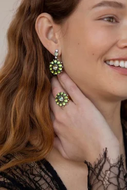 Luzia Princesa Cluster Drop Earrings in Lemon Quartz