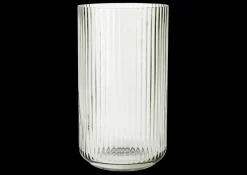 Lyngby Vase Mouth Blown Glass in Smoke