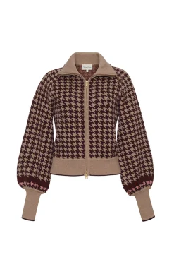Lyss Jacket in Houndstooth Multi Taupe