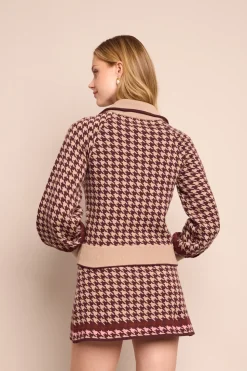 Lyss Jacket in Houndstooth Multi Taupe