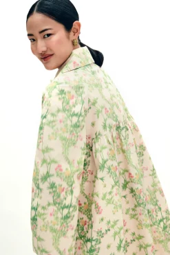 MAE x Scalamandré Goldie Coat in Jardin De Chine