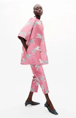 MAE x Scalamandre Audrey Coat In Leaping Cheetah
