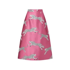 Mae x Scalamandre Hallie Skirt In Jumping Cheetah