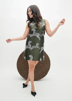 Mae x Scalamandre Laurel Dress in Olive