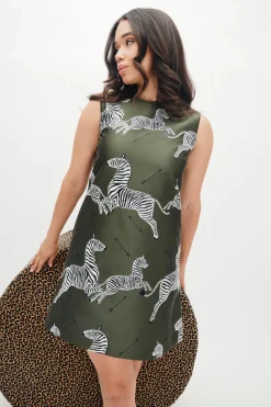 Mae x Scalamandre Laurel Dress in Olive