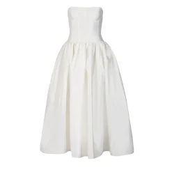 Magnolia Dress in Ivory Mikado