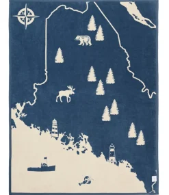 Maine Map Blanket