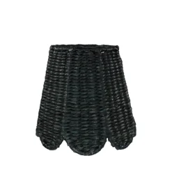 Maison Maison Design x Zafferano Scalloped Black Seagrass Lampshade