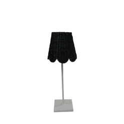 Maison Maison Design x Zafferano Scalloped Black Seagrass Lampshade