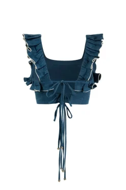 Malika Bustier Top in Blue