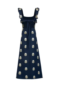Malika Dress in Navy