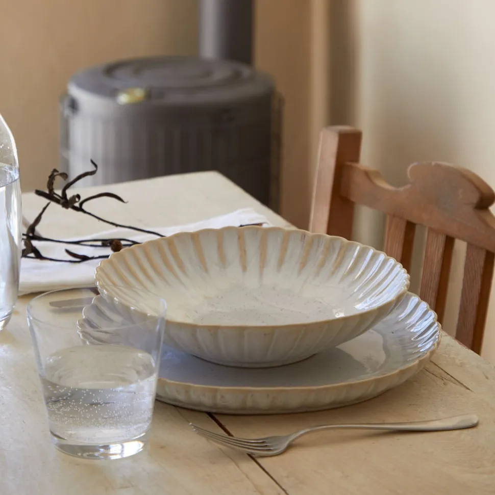 Mallorca Collection Pasta Bowls in Sand Beige, Set of 6