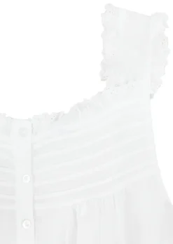 Mandi White Cotton Nightgown