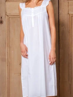 Mandi White Cotton Nightgown