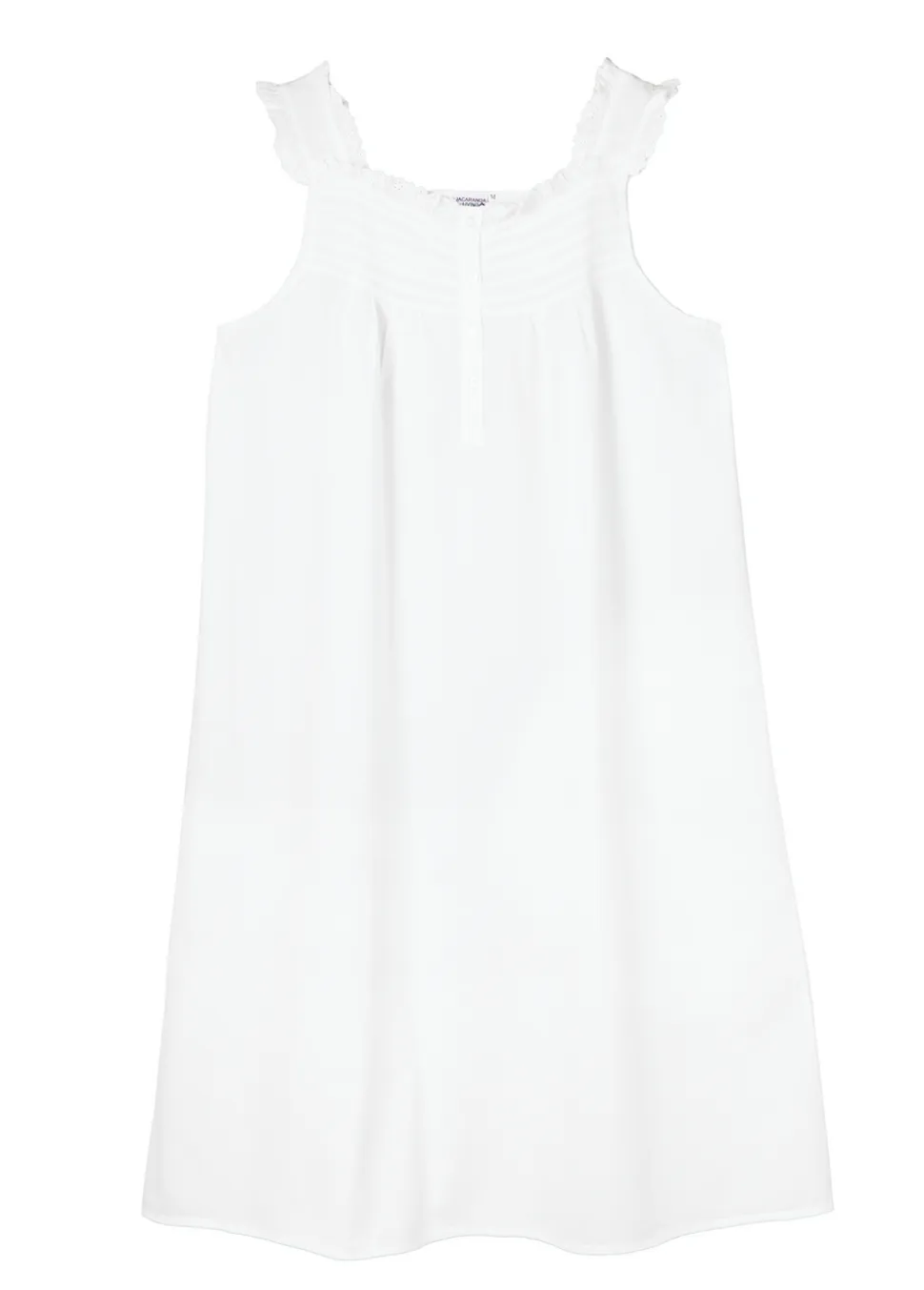 Mandi White Cotton Nightgown