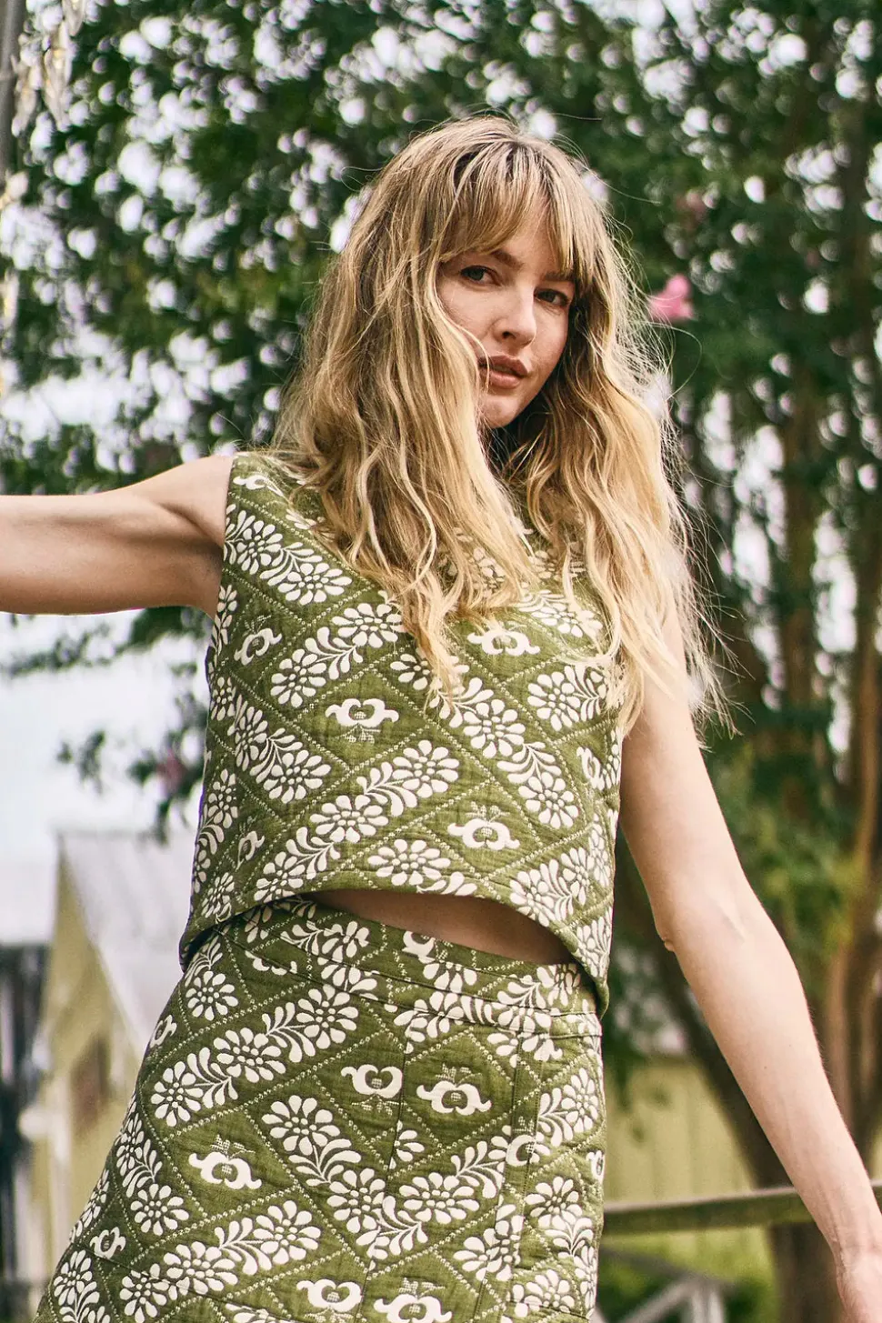 Manning Top in Legacy Jacquard Olive