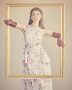 Manon Dress in Quartz Bloom Chiffon