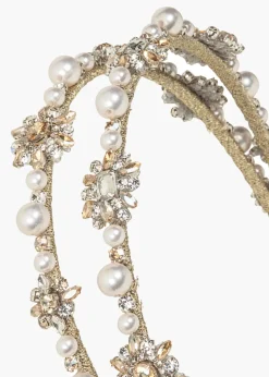 Manon Headband in Crystal Pearl