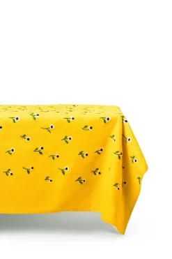 Manzanilla Rectangular Tablecloth in Mustard
