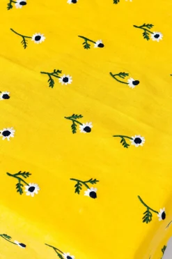 Manzanilla Rectangular Tablecloth in Mustard