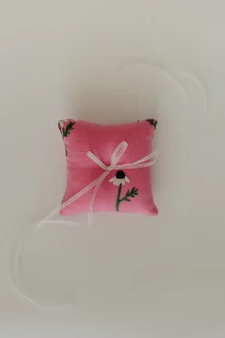 Manzanilla Ring Pillow in Pink
