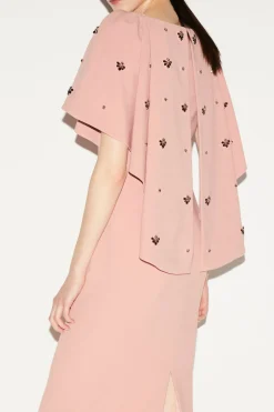 Margarita Gown Antique Rose Embellished Crepe