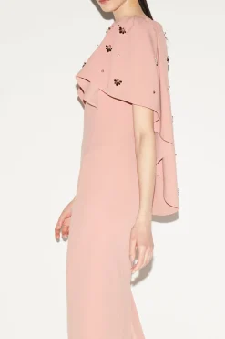 Margarita Gown Antique Rose Embellished Crepe