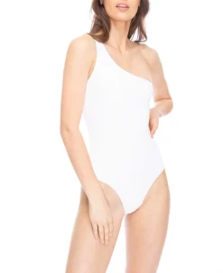 Margherita One-Piece With Blue Linen Flower