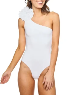Margherita One-Piece With White Linen Flower