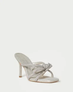 Margi Mule in Cappuccino Suede with Clear Rhinestones