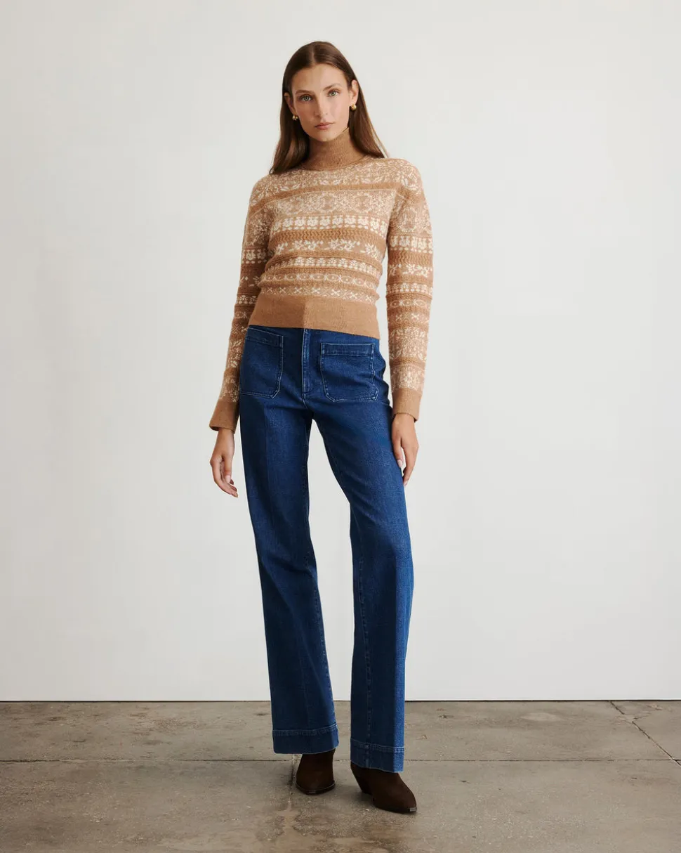 Mariah Sweater in Camel & Cream Multi