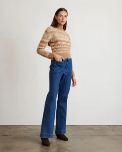 Mariah Sweater in Camel & Cream Multi