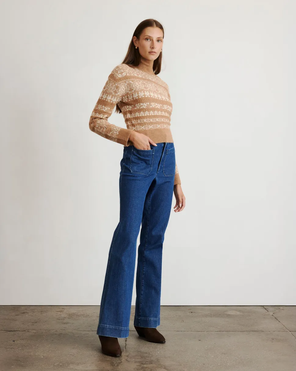 Mariah Sweater in Camel & Cream Multi