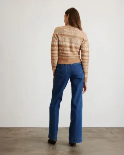 Mariah Sweater in Camel & Cream Multi