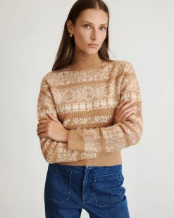 Mariah Sweater in Camel & Cream Multi
