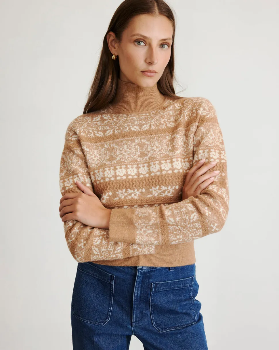 Mariah Sweater in Camel & Cream Multi