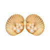 Maricela Earrings in Pearl