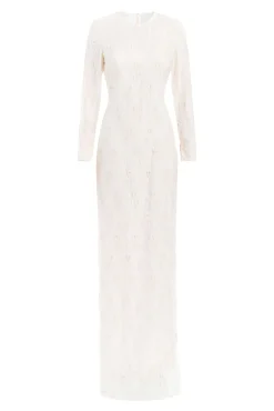 Mariela Ivory Beaded Lace Gown