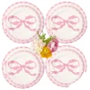 Marilyn Pink Bow Dinner & Starter Plates, Set of 8