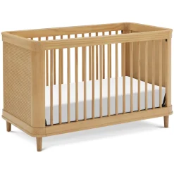 Marin with Cane 3-in-1 Convertible Crib in Honey & Honey Cane