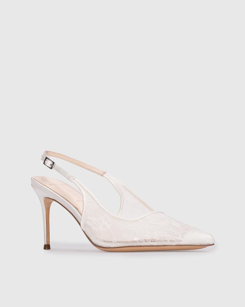 Marina 80 in White Sequin Lace
