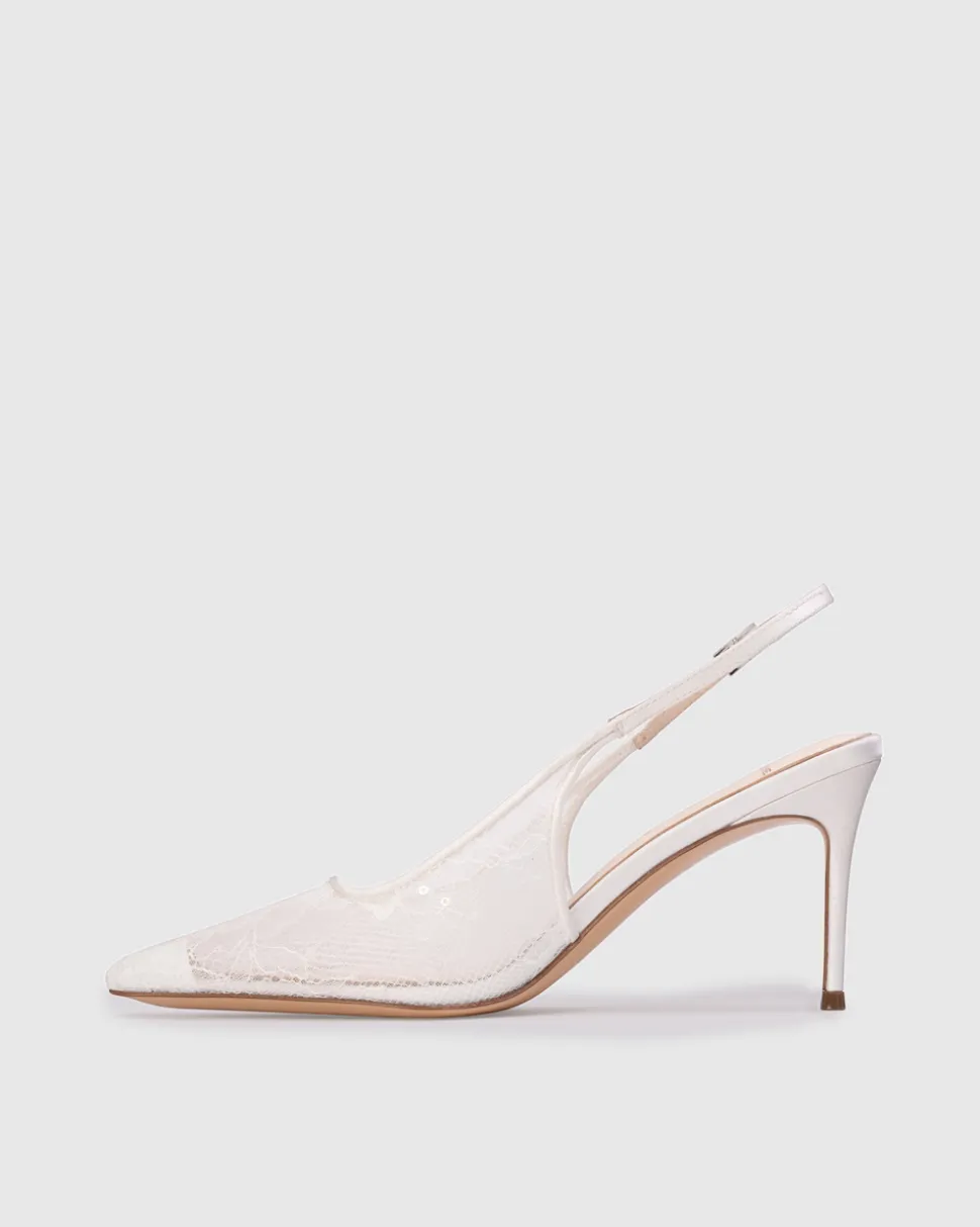 Marina 80 in White Sequin Lace