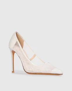 Marina 100 in White Sequin Lace